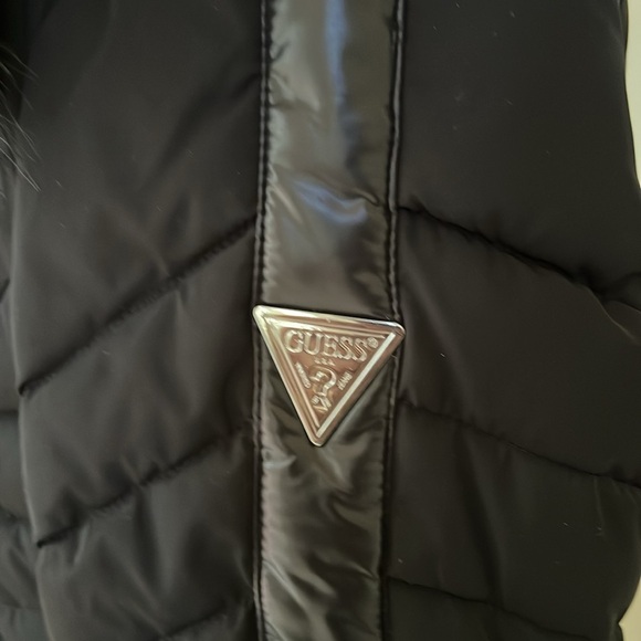 New! Guess small black double zippered puffer jacket. - Picture 7 of 13